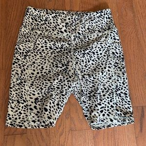 Leopard print bike shorts